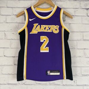 Nike Jersey Kids Small Los Angeles LA Lakers NBA Lonzo Ball #2‎ Purple Dri-Fit